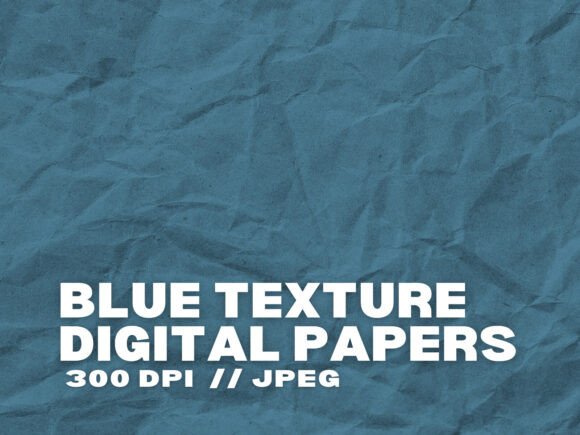 18 Blue Texture Digital Papers