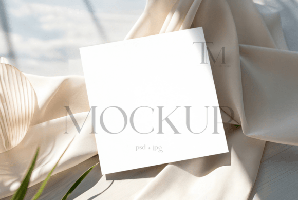5x5 Card Mockup, Square Card Mock
