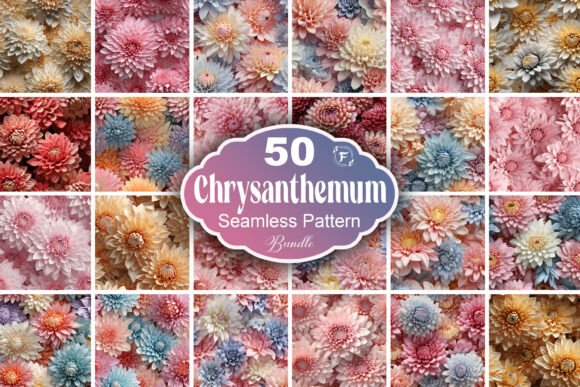 Chrysanthemum Flower Seamless Pattern: Timeless Elegance for Creative Projects