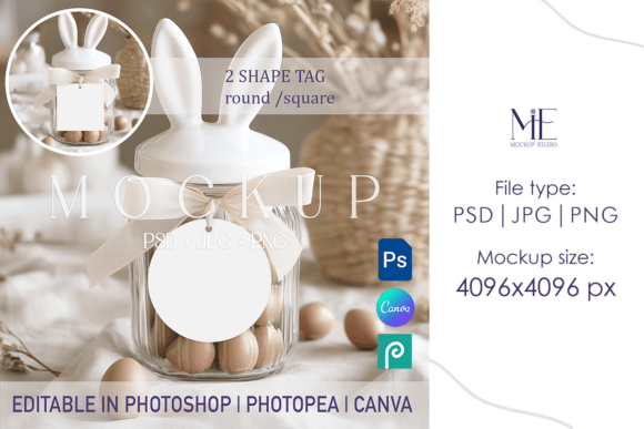Easter Favor Tag Mockup Round Square: A Creative Solution for Your Designs