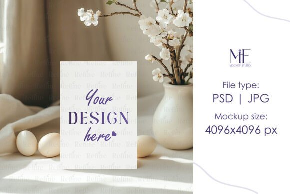 Easter Invite Mockup, 5x7 Greeting Card