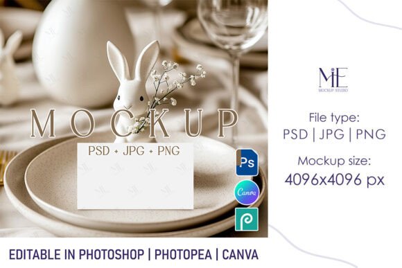 Easter Place Card Mockup, Name Card PNG: A Creative Tool for Designers and Businesses