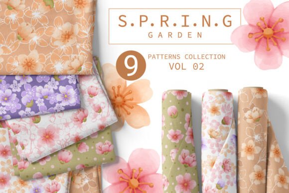 Explore the Beauty of Spring with Lovely Spring Patterns Set Vol. 02