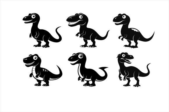 Friendly Dinosaur Vector Icon Bundle