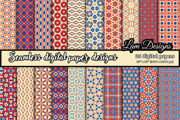 Geometric Seamless Digital Papers: A Versatile Design Resource for Creators and Businesses