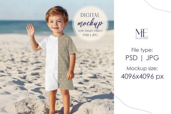 Kids T-Shirt and Shorts Mockup Boys PSD: A Creative Tool for Designers and Marketers