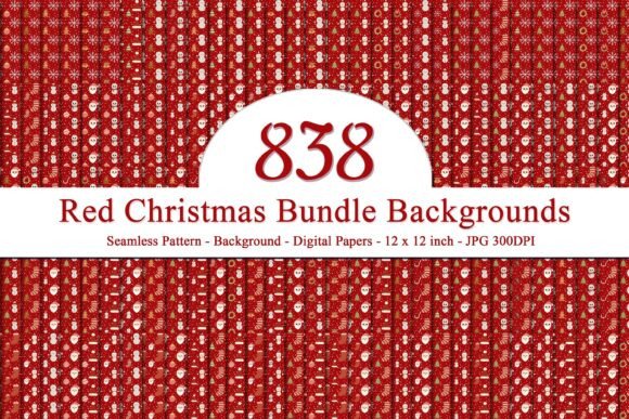 Red Christmas Bundle Seamless Pattern: A Versatile Design Collection for Creatives