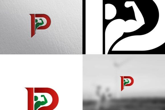 Red Letter P Logo with Green Bicep: A Powerful Branding Tool for Fitness and Strength Brands