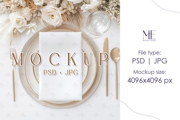 Wedding Napkin Mockup, Dinner Napkin PSD: A Creative Solution for Designers and Event Planners