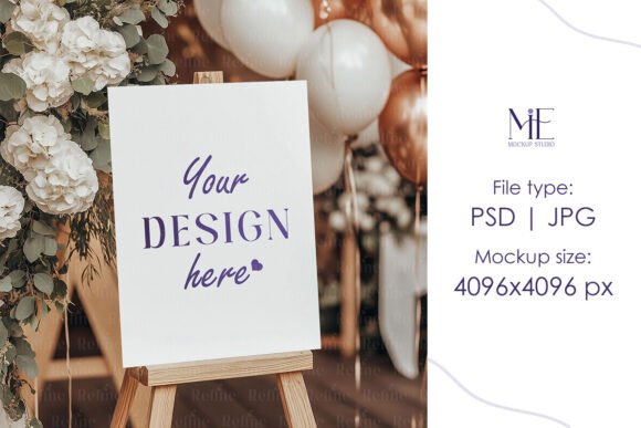 Welcome Sign Mockup, Ease Poster Mockup