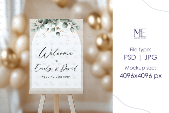Welcome Sign Mockup, Wedding Easel Mock: Elevate Your Creative Projects with Professional-Grade Digital Tools